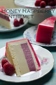 Honey And Raspberry Entremet Recipe This Elegant Looking Honey And Raspberry Entremet Is Light And Delicio Fun Desserts Fancy Desserts Recipes Entremet Recipe
