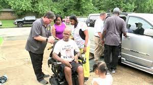 Man in Viral 'Back up Terry' Video Given New Wheelchair - YouTube
