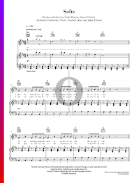 Todo ya pasó, toso ya pasó. Sofia Sheet Music Piano Guitar Voice Pdf Download Streaming Oktav