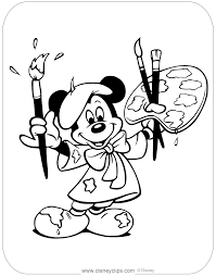 The little donald duck is having fun at the beach! Mickey Mouse Coloring Pages Occupations Disneyclips Com