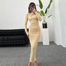 Slim Fit High Class Elegant Long Sheath Dress Women – Aviationkart