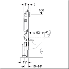 Geberit pack wc suspendu geberit daily'o 2 modèle court sigma01 chromé. Bati Support Geberit Duofix Pour Wc Suspendu 112 Cm Avec Reservoi