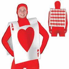 Wear a white pinafore over it that you tie in the back. Alice In Wonderland Ace Of Hearts Card Vest