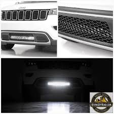Wk2 Grand Cherokee 20 Hidden Led Bumper Kit Dual Light Bar White Amber Leds Jeep Grand Cherokee Accessories 2017 Jeep Grand Cherokee Bar Lighting