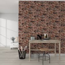 Papier support du papier peint : Papier Peint Intisse Brick Lane Coloris Rouge Brique Blanc Papier Peint 4murs