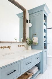 Below the wallpaper is white subway tile. 25 Dreamy Coastal And Beach Bathroom Decor Ideas Shelterness