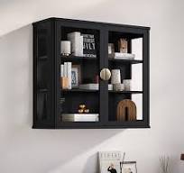Amazon.com: Modern Glass Display Cabinet with Adjustable ...