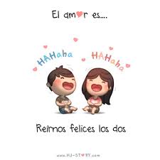 .cada momento a tu lado, es para mi como haber encontrado la razón de la existencia de la luna o el latir de un corazón enamorado cada momento a me hace saber que un beso es más apasionado que una flor es más hermosa en tu cabello y que una estrellas es más brillante cuando nos amamos. El Amor Es Munequitos De Amor Historias De Amor Bonitas El Amor Es