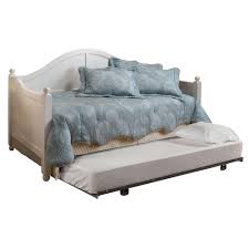 Hillsdale Furniture Augusta White Day Bed With Suspension Deck And Roll Out Trundle 1434dblhtr The Home Depot In 2020 Wood Daybed Hillsdale Furniture Furniture