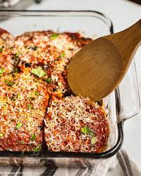 Healthy Eggplant Parmesan Oven Baked Shuangy S Kitchen Sink Recipe Eggplant Parmesan Baked Lunch Recipes Healthy Healthy Eggplant