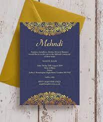 Personalised Indian Asian Navy Blue Gold Mehndi Baraat Cards Printable Pdf Or P Wedding Card Design Indian Indian Wedding Invitations Indian Wedding Cards