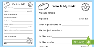 Learn more about the history of father's day is always celebrated on the third sunday in june in the united states. Father S Day Activity Sheet Questions About Dad Worksheet