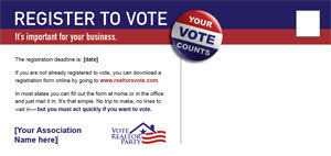 Registering voters » main section. Voter Registration Program