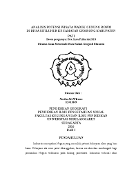 Kabar terbaru gunung rowo viral gara_gara ini. Doc Kajian Potensi Waduk Gunung Rowo Pati Doc Novika Wibowo Academia Edu