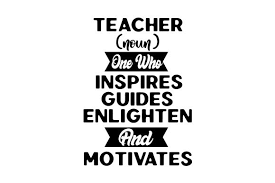 Download Teacher Noun One Who Inspires Guides Enlighten And Motivates Svg Cut File By Creative Fabrica Crafts Creative Fabrica PSD Mockup Templates