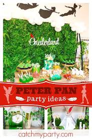 Peter Pan Neverland Birthday Neverland First Birthday Party Catch My Party Kids Themed Birthday Parties Peter Pan Party Boy Birthday Parties