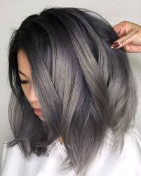 75 Grey Balayage Short Hair Picture Grey Hair Color Charcoal Hair Short Hair Balayage