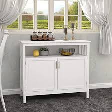 Get it as soon as mon, aug 2. Amazon Com Buffet Cabinet Kitchen Sideboard Storage Cabinet Free Standing Cupboard Adjustable Shelf White Buffets Sideboards