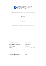 Etd 1223 nama pensyarah : Hbec1103 Tugasan Ini Berkaitan Dengan Tokoh Pendidikan Awal Kabak Kanak Maria Montessori Studocu
