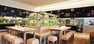 Vapiano Pasta Pizza Bar Inside With Fresh Condiments Bar Interior Design Restaurant Interior Restaurant Design