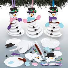 Bricolage Deco Noel Kit Pour Fabriquer Des Bonhommes De Neige A Suspendre Dans Le Sapin Decoration Bonhomme De Neige Bonhomme De Neige Noel D Enfants