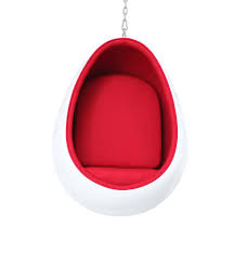 Arne Jacobsen Egg Style Hanging Chair Red Home Decor Stoelen