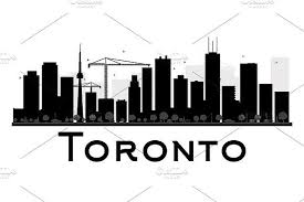 Black And White Toronto Skyline Drawing Toronto City Skyline Silhouette By Igor Sorokin On Creativemarket Skyline Silhouette Toronto City Skyline