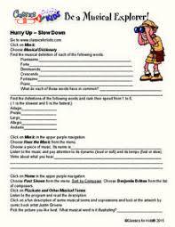 If your third or fourth grader is starting to think about taking up a musical instrument, help him get the basics of. Music Appreciation Lesson Plans Worksheets Lesson Planet