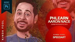 Phlearn vexel potrait (Aaron Nace) using Adobe Photoshop Cc 2019 Speedart