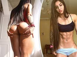 Fitness model Miss Iron Bum branded alien due to super-sculpted body  and black eyes - Daily Star