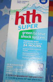 Hth Super Green To Blue Shock System For Swimming Pools 24 Hour Results 7 2 Lbs Hth Pools