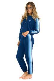 Women S 4 Stripe Sweatpants Royal Light Blue Aviator Nation