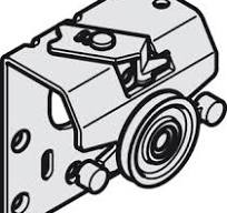 Running gear, With plastic roller with ball bearing and ...