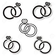 Diamond Rings Drawing Black Wedding Rings Icon On White Background Royalty Free Cliparts Jewelr Wedding Ring Drawing Wedding Ring Clipart Black Wedding Rings