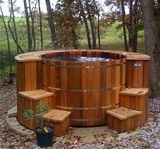 But why buy when you can build one yourself? Build Your Own Redwood Hot Tub Hot Tub Outdoor Cedar Hot Tub Hot Tub Plans