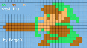 Create a copy of the layer (layer > new > layer via copy) and move it 1 pixel up and 2 pixels right selecting move tool (v) and using your arrow keys.this is the key phase for animating the running character. Nes Link Sprite Pattern By Porgo0 On Deviantart