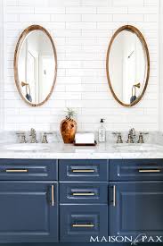 I prepped my cabinets by just wiping them down with a damp cloth and then brushed on the chalk paint. How To Paint Cabinets To Last Painting A Bathroom Vanity Maison De Pax