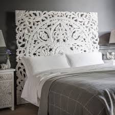 Atika White Carved Headboard Headboards For Beds Carved Headboard White Paneling