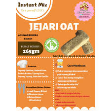 1 cawan gula icing 2 cawan oat yg di kisar halus 2 cawan tepung gandum 1/2 cawan serbuk koko 1 cawan marjerin. Tepung Instant Jejari Oat Shopee Malaysia