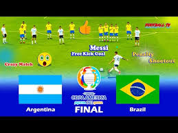 Argentina defeated brazil to win the copa america, its first major title since 1993 and the first major international crown for lionel messi. Argentina Vs Brazil Final Copa America 2021 Full Match Penalty Shootout Pes 2021 Gameplay Pc Youtube