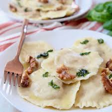 Sweet Potato Ravioli With Basil Brown Butter Sauce Whitneybond Com