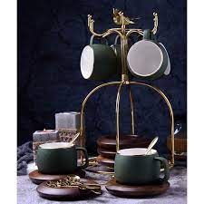 Espresso cups or glasses are used to minimize air exposure and preserve the shot's temperature. European Luxury Matte Ceramic Coffee Cup Set Coffee Cup Saucer Spoon Cup Rack Espresso Cups English Afternoon Tea Set Coffeeware Sets Aliexpress