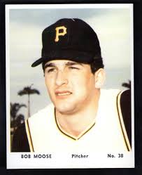 1970 Bob Moose PIRATES UNSIGNED 4-1/4 x 5-1/2 TEAM ISSUE PHOTO CARD #3