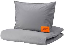 Virgil Abloh X Ikea Markerad Us Duvet Cover And 2 Pillowcases Full Queen Gray Double Duvet Covers Duvet Covers Duvet