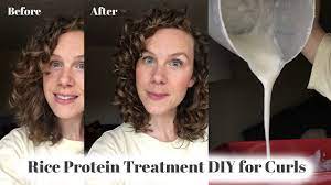 Diy protein treatment to strenghten hair, define curls, boost volume, add shine, and prmomote hair growth. How I Make My Rice Water Protein Hair Treatment Curly Girl Method Diy Youtube