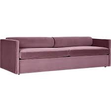 Cassidy Bolster Back Orchid Velvet Sofa Reviews Cb2 Velvet Sofa Sofa Modern Sofa