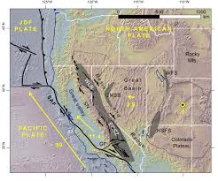 The tectonic forces at work within the rocks create large faults resulting in the release of energy that consequently leads to the eruption of volcanoes and earthquakes. Tectonic Map Of The Western U S Showing Location Of Major Plate Download Scientific Diagram