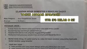 Soal Ujian Kelas 6 2020 Ilmusosial Id