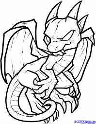 There may be three of you coloring and each of you will have a different kaleidoscopic view because of the color choices made by each individual. Easy Dragon Coloring Pages For Kids Drawing With Crayons