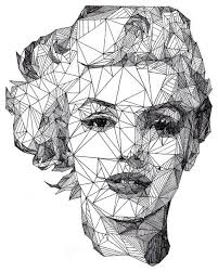 Black And White Mural Portrait Error 429 Too Many Requests Geometric Art Geometric Portrait Artwork